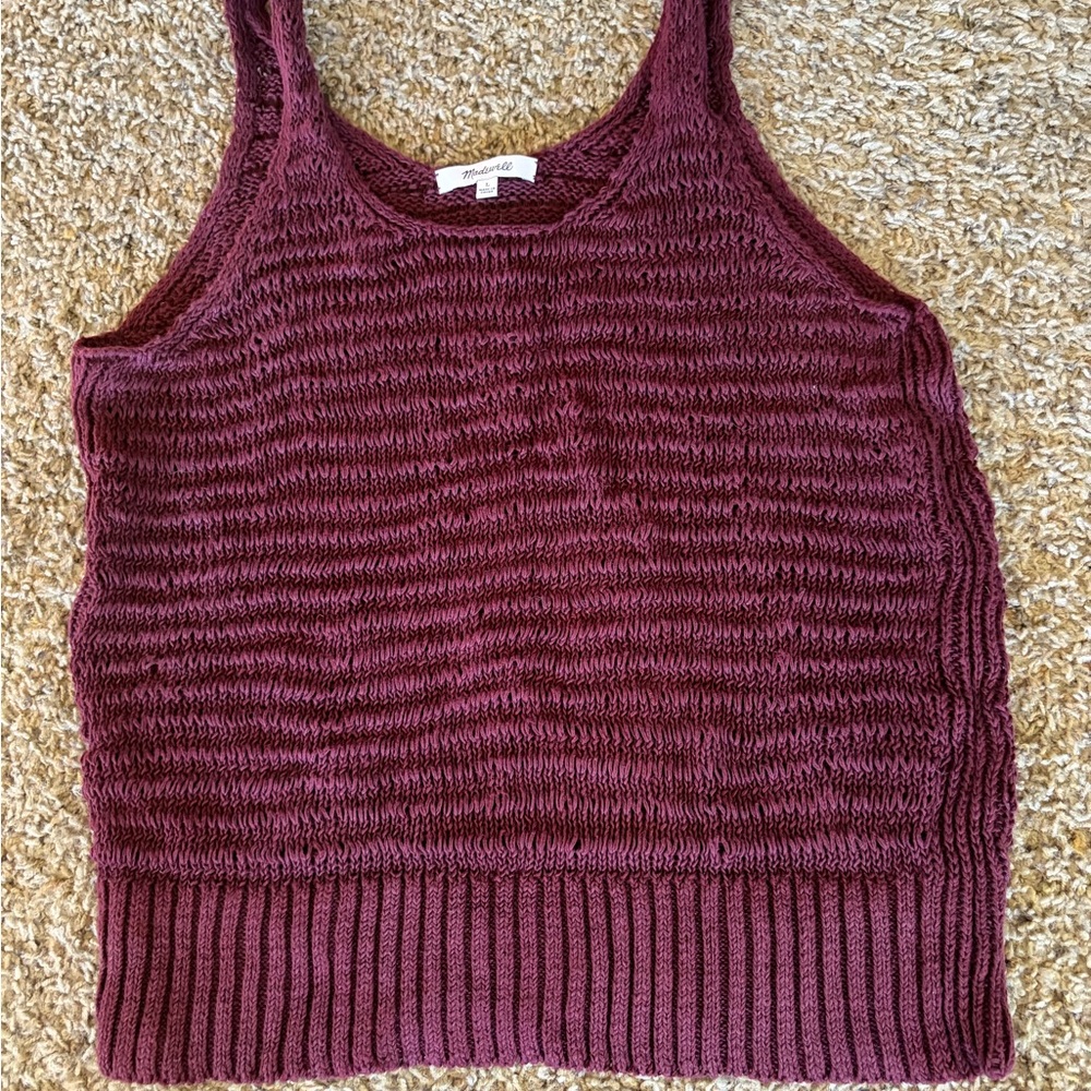 Madewell Burgundy Sweater Tank Top